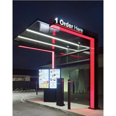 49inch de verlichte Openluchtaandrijving door Menuraad voor Verkoop buiten Restaurants verbond de 2 Schermen
