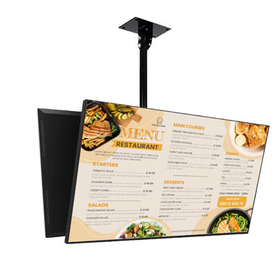 8mm Ultra Narrow Restaurant Indoor Digitaal Menu Board Voor Fast Food Reclame