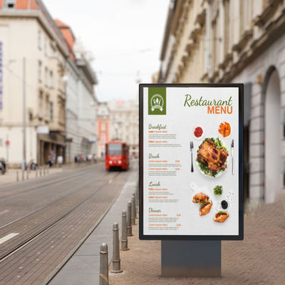 55 inch 3000nits Outdoor Digital Menu Boards Drive Thru Voor Restaurants Full HD Monitor IP65 serie onderhoudsvrij