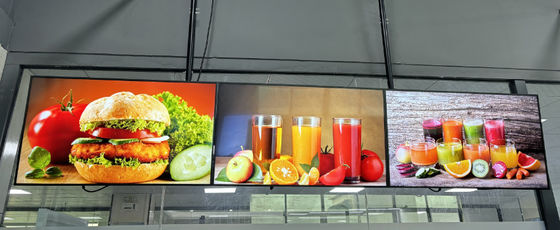 700nits FHD Indoor Digitaal Menu Board Voor Fast Food Reclame